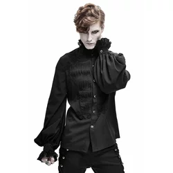 Moška srajca DEVIL FASHION - Leviathan Gothic Chiffon Shirt with Ruffled - SHT04201