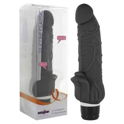 Seven Creations Silikonski klasični silikonski vibrator s klitoralnim stimulatorjem