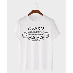 MAFIMI Ženska majica Ovako izgleda najbolja baka, Bela