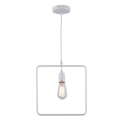 Visilica beli kvadrat 1xE27 Max.60W/220V M161714