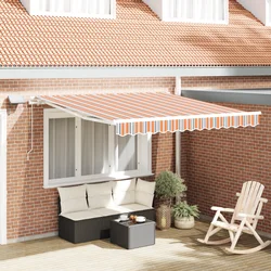 Skrovita tenda Šareni 350 x 250 cm Tkanina i čelik