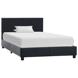 Vidaxl Posteljni okvir črno umetno usnje 100x200 cm