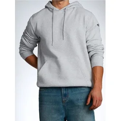 Sinsay - Basic hoodie - svetlo siva