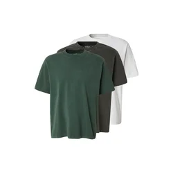 Abercrombie & Fitch Majica  temno rjava / temno zelena / bela
