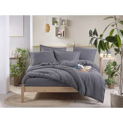 Lessentiel Maison Set posteljina Muslin, Tamnosivi