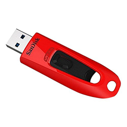 SanDisk 64GB Ultra USB 3.0 spominski ključek - rdeč