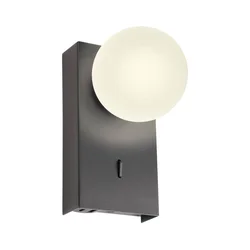 Redo 01-4659 - LED zidno svetlo NORMA, 5W/230V, CRI 90, USB, crno