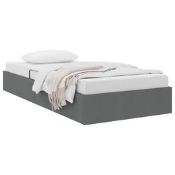 Krevet s od storage s pohranom Tamnosiva 100 x 190 cm Tkanina