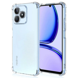 Silikonska futrola s ojačanim rubovima za Realme C51/Note 50 - Prozirna KP31025