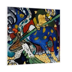 Canvas Slika na platnu Saint George I, Wassily Kandinsky, Sa ramom, 120 x 120 cm, Beli