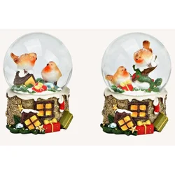 Viter novogodišnja vodena kugla ptičice 7xh10x6cm ( 10039997 )