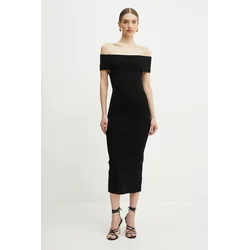 Obleka MICHAEL Michael Kors črna barva, MS582Y033D