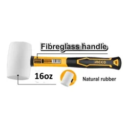 Ingco hruh8916 ČekiĆ gumeni 450gr beli ( HRUH8916 )