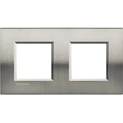 OKVIR ZA SVETILKO LIVING 2+2M 71 mm BRAŠČENO JEKLO LNA4802M2ACS