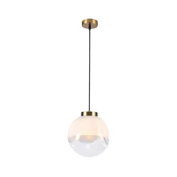 Luster na sajli VANA 1xE27/40W/230V bela/zlatna