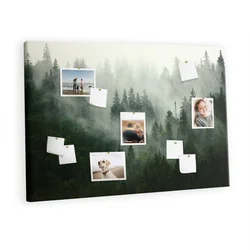 tulup.si Plošča iz plute Megleni gozd 120x80 cm Kovinski zatiči