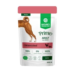 Natures Protection Prime sos za pse - Adult Active Chicken&Beef 85g