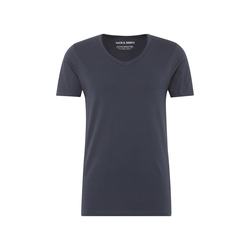 JACK & JONES Majica BASIC V-NECK TEE S/S NOOS, modra