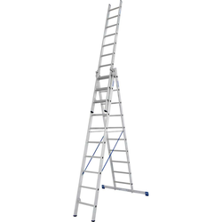 Krause aluminijasta lestev Stabilo, 3x10 stopnic