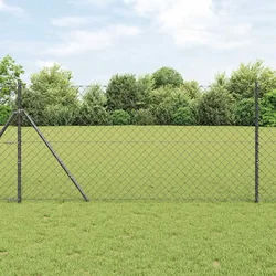Stup za ogradu Siva 25 x 1 m (60 x 60 mm mreža) Čelik