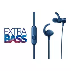 SONY Športne ušesne slušalke EXTRA BASS modre