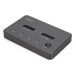 Digitus DA-71545-1 Postaja za dokovanje diskov s funkcijo kloniranja | USB-C 3.1 Gen2 10Gbps | SSD M.2 NVMe (max. 2x 4TB) | Funkcija Offline Clone | Črna