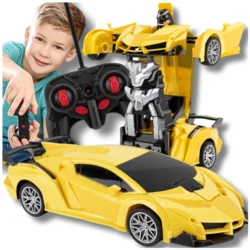 AVTO NA DALJINSKO VODENJE ZA OTROKE, KI SE PREOBLIKUJE V ROBOTA