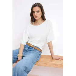 TRENDYOLMILLA Ženska bluza Twoss26Bz00097, Vanila