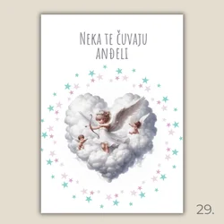 Magneti “Neka te čuvaju anđeli” – nježna uspomena za krštenje, rođenje i posebne trenutke