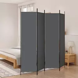 Vidaxl vidaXL 4-delni paravan, antracit, 200x200 cm, blago