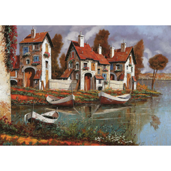 Art puzzle - Puzzle Case and Cerchio, Italy - 1 000 kosov