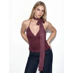 Hiccup Top burgund/bela
