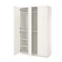 PAX / BERGSBO Kombinacija garderobera, bela/bela, 150x60x236 cm