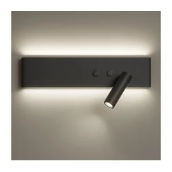 LED zidna spot svetiljka RESORT LED/10W/230V + LED/3W, crna, desna