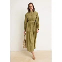 Trendyol Modest Ženska haljina Tctss26Eb00156, Kaki