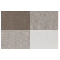 Set of 4 table mats, 45 x 30 cm, Brown