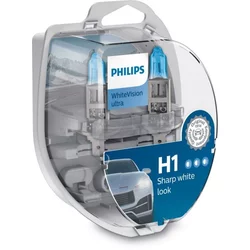 Sijalica H1+W5W +60% PHILIPS White Vision Ultra Set 2 + 2 kom,