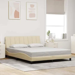 Okvir za krevet bez madraca Hanko krem 160x200 cm od tkanine