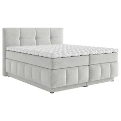 Carryhome BOXSPRING POSTELJA 180 cm x 200 cm , tekstil svetlo siva