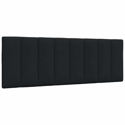 Vidaxl Vzglavna stranica črna 120 cm blago