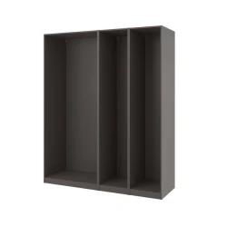 PAX 3 okvira garderobera, tamnosiva, 200x58x236 cm