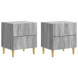 Noćni ormarić 2 pcs Siva Sonoma 43 x 34,5 x 48 cm