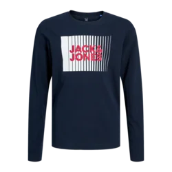 Jack & Jones Junior Majica dug rukav za dečake JJECORP, teget