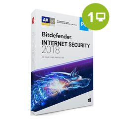 Bitdefender Internet Security 2018 – 1-leto/ 1 PC, elektronska licenca 32/64 bit
