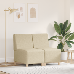 Modularna sofa bez naslona 2 pcs Krema 55 x 74 x 82 cm tkanina