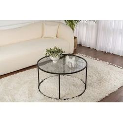 Hanah Home Klub sto Aurum, 80x80x43cm, Crni
