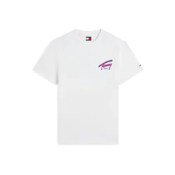 Tommy Jeans Majica temno modra / malina / bela