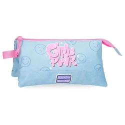 Movom Girl Power prazna pernica sa 3 pregrade - plava ( 30.743.41 )