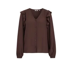 WE Fashion Bluza temno rjava
