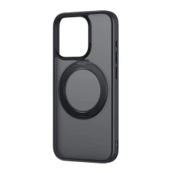 BASEUS Baseus SkyRing Magnetic etui s stojalom za iP 14 Pro Max + kaljeno steklo in komplet za čiščenje (črno)